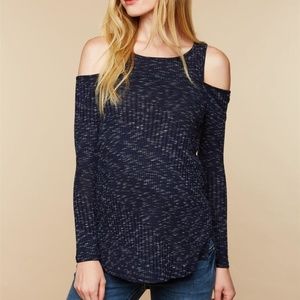 Cold Shoulder Maternity Shirt